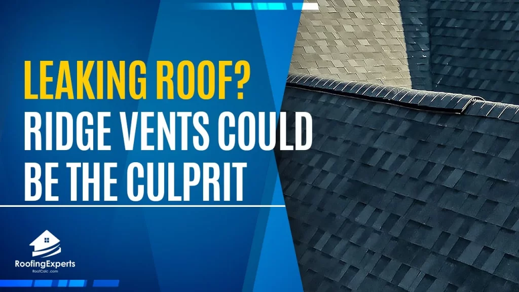 leaking roof ridge vents could be the culprit