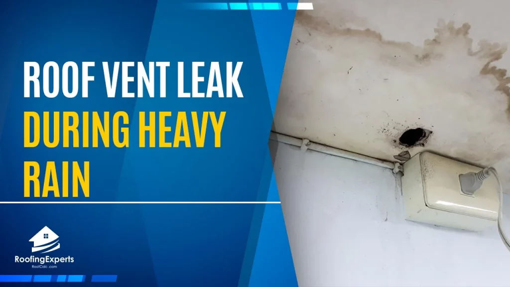 roof vent leak during heavy rain