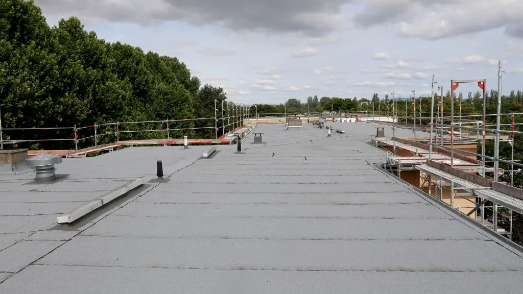 Professional flat roof sealing of a large roof